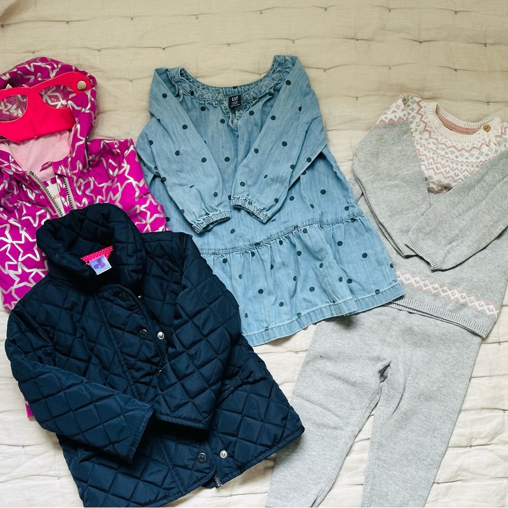 Children's Winter Clothing Bundle - Black, Blue, Gray